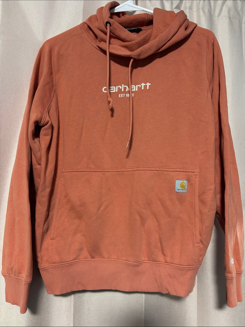 Carhartt Men’s Rust Orange Crewneck Hoodie Pullover